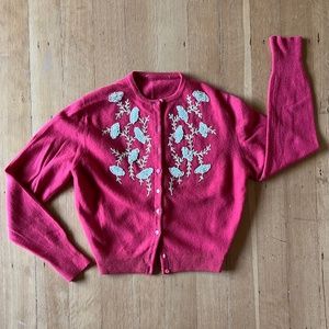 Vintage beaded wool cardigan